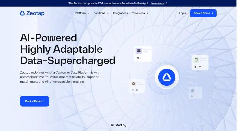 The Zeotap CDP homepage