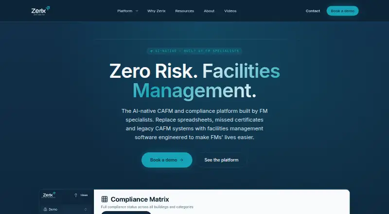 The Zerix Compliance homepage