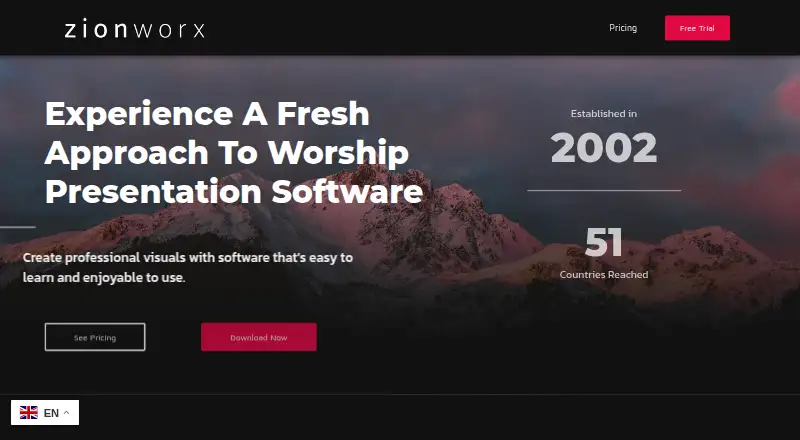The ZionWorx homepage