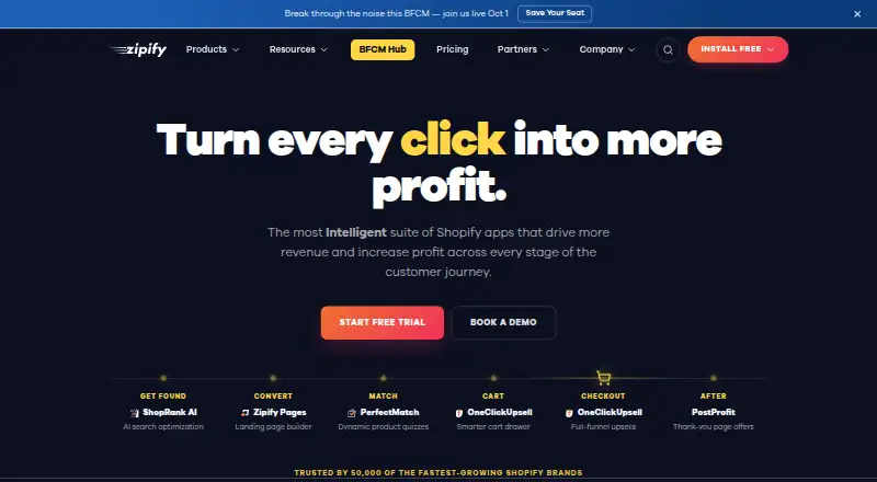 The Zipify Pages homepage