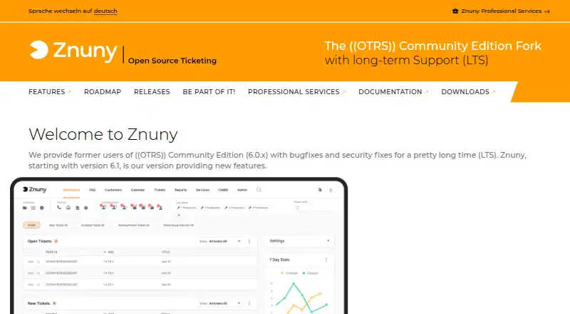 The Znuny homepage