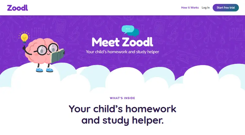 The Zoodl homepage