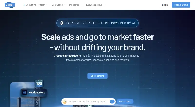 The Zuuvi homepage
