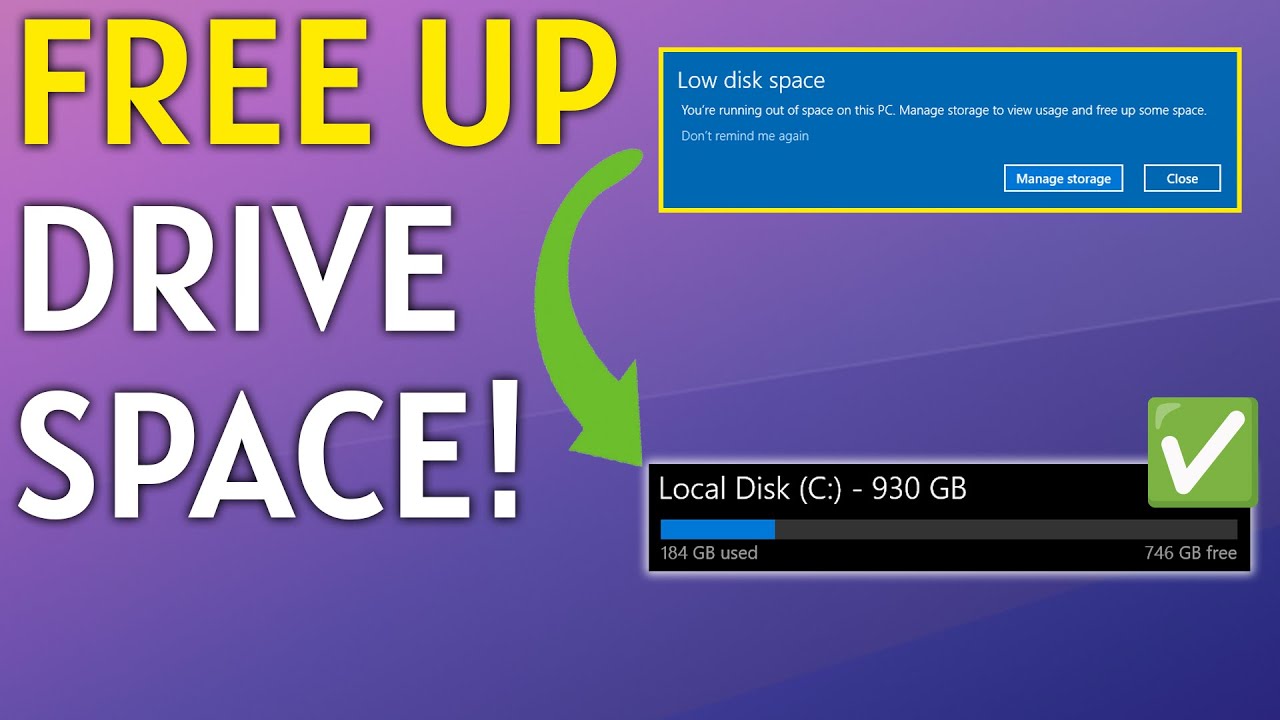 How to free up space on windows 10 without deleting important files