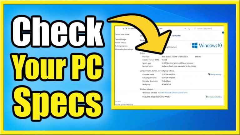 How to Check Your PC Specs in Windows