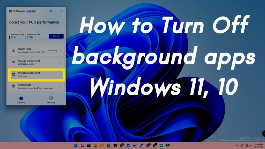 How to Stop Background Apps in Windows