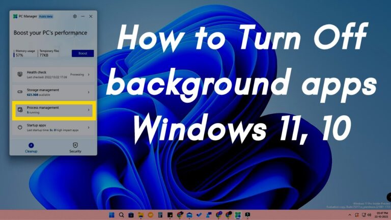 How to Stop Background Apps in Windows