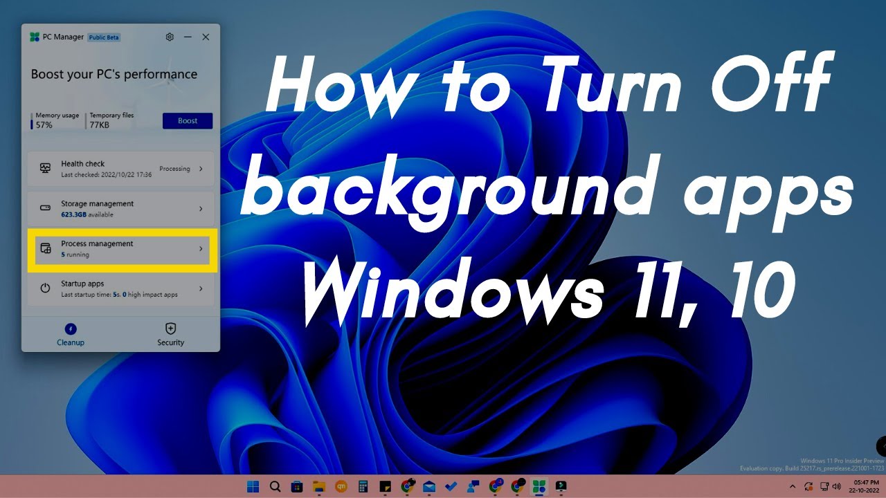 How to stop background apps in windows 11