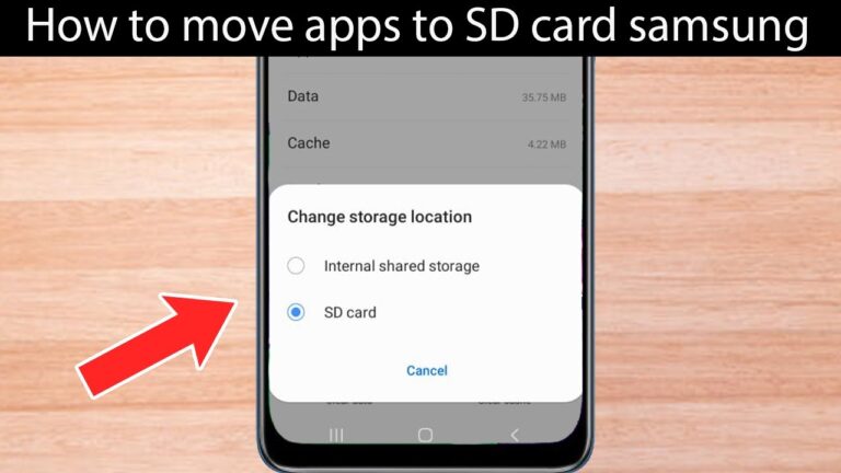 How to Move Apps to SD card on Samsung