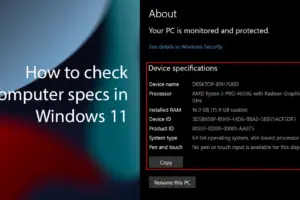 How to Find System Specs in Windows PC